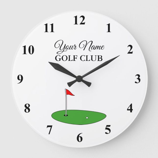 Grande Horloge Ronde Custom golf club wall clock for golfing (Recto)