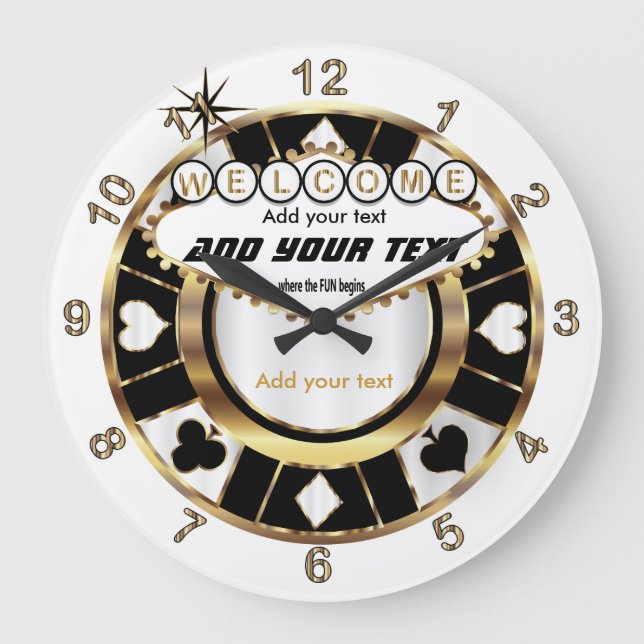 Grande Horloge Ronde Custom - Las Vegas Style - Man Cave (Recto)