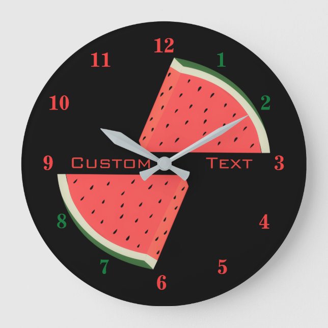 Grande Horloge Ronde Custom Text Wall Clock (Recto)