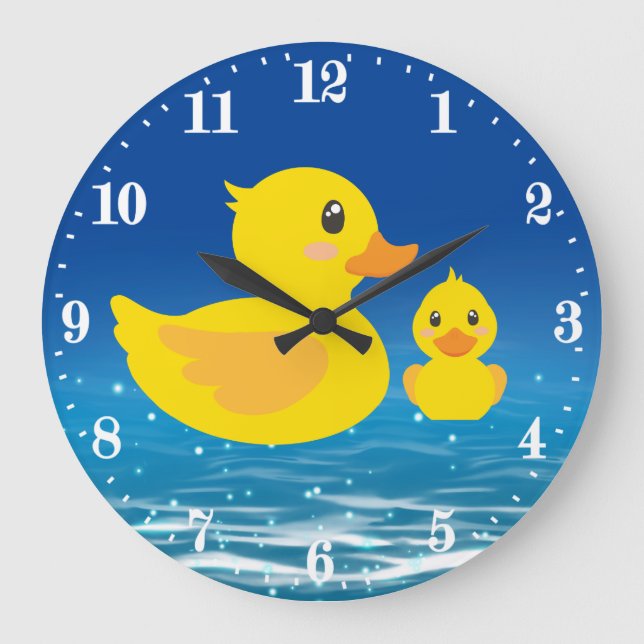 Grande Horloge Ronde cute bathroducks decor (Recto)