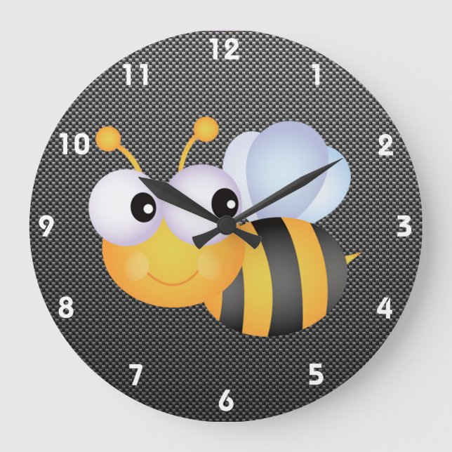 Grande Horloge Ronde Cute Bee; Sleek (Recto)