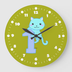 Grande Horloge Ronde cute cat number 1