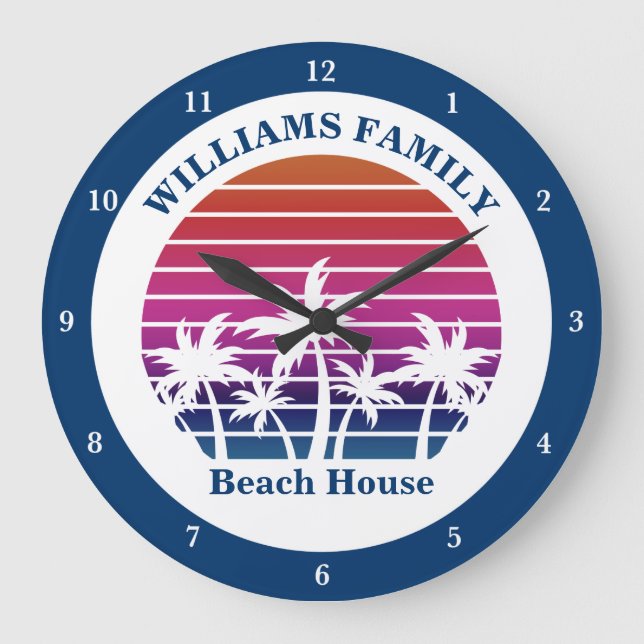 Grande Horloge Ronde Cute Custom Beach House (Recto)