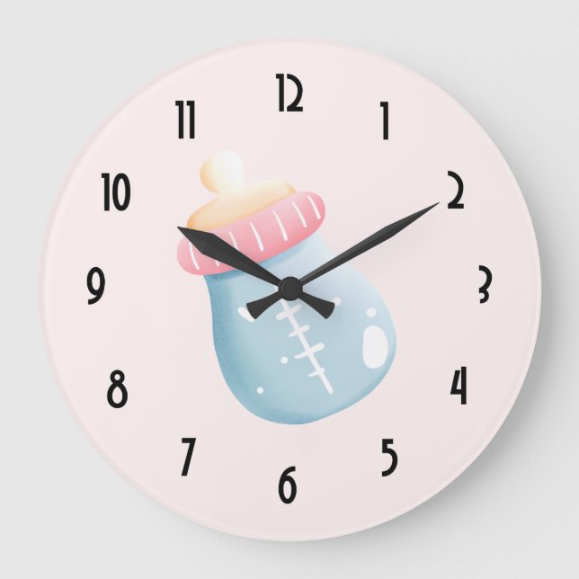 Grande Horloge Ronde Cute de Bottle (Recto)