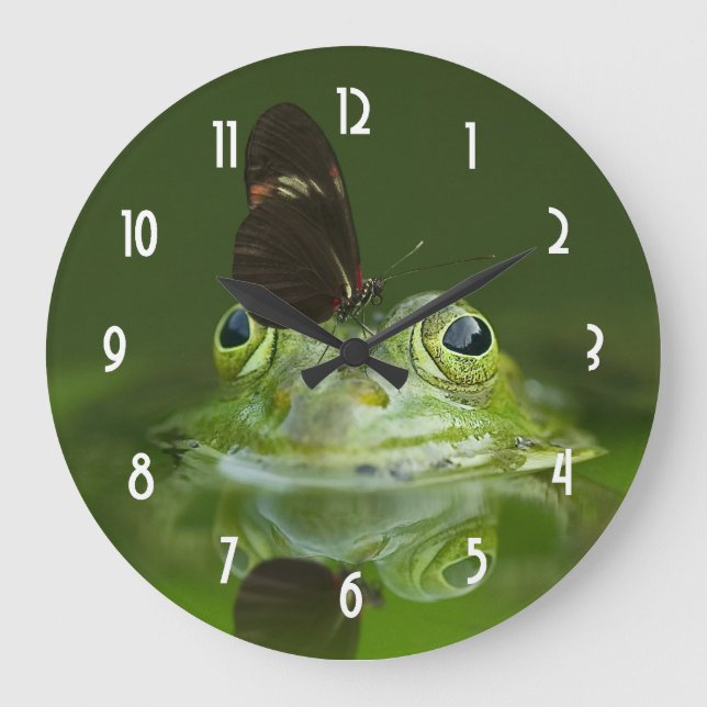 Grande Horloge Ronde Cute frog (Recto)
