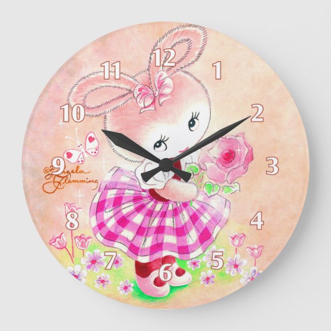 Grande Horloge Ronde Cute Girly (Recto)
