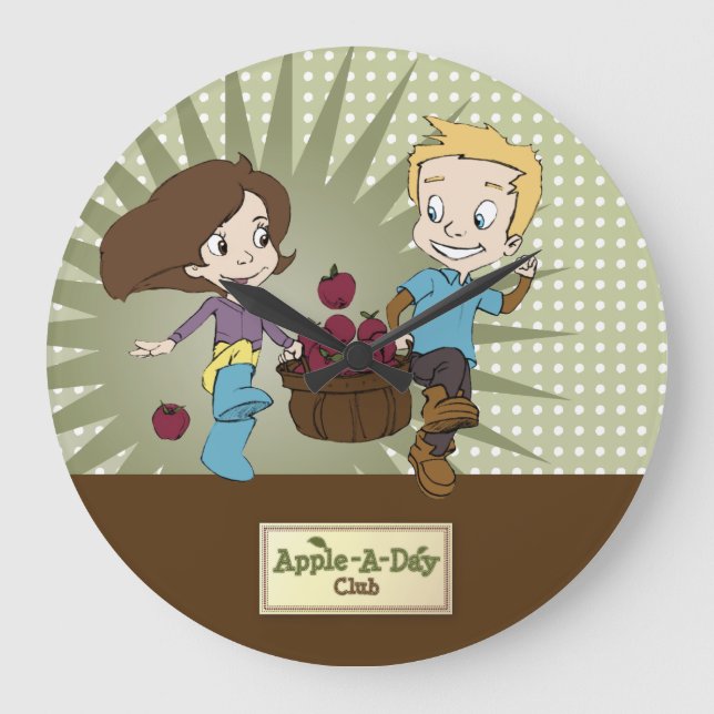 Grande Horloge Ronde Cute Kids (Recto)