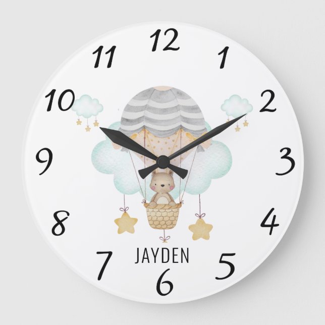Grande Horloge Ronde Cute Watercolor (Recto)