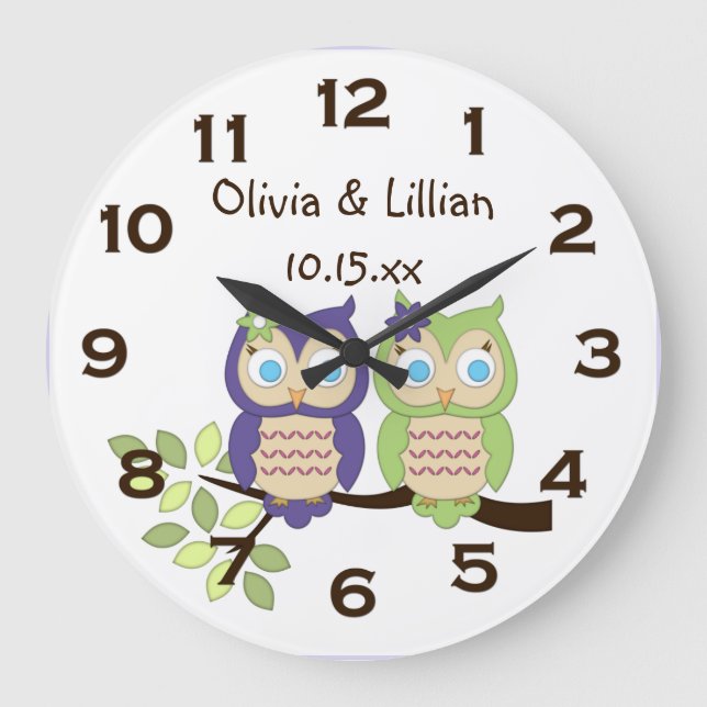 Grande Horloge Ronde Cute Whimsical Girl (Recto)