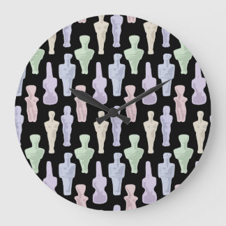 Grande Horloge Ronde Cycladic Figurines