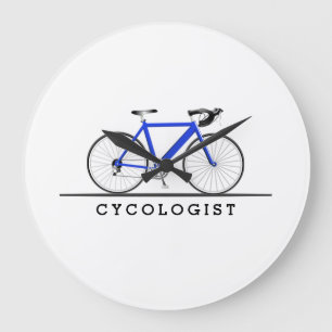 Grande Horloge Ronde Cyclisme with blue bicycle