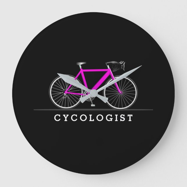 Grande Horloge Ronde Cyclisme with pink bicycle (Recto)