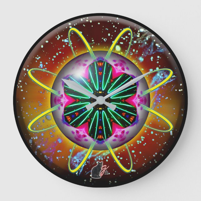 Grande Horloge Ronde Cyclon Orbz Kaleid (Recto)