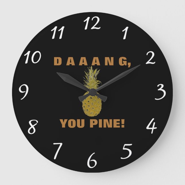 Grande Horloge Ronde Daaang You Pine Wall Clock (Recto)