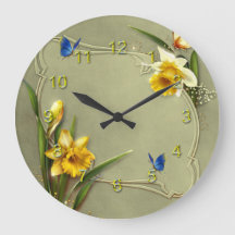 Daffodile et papillon bleu
