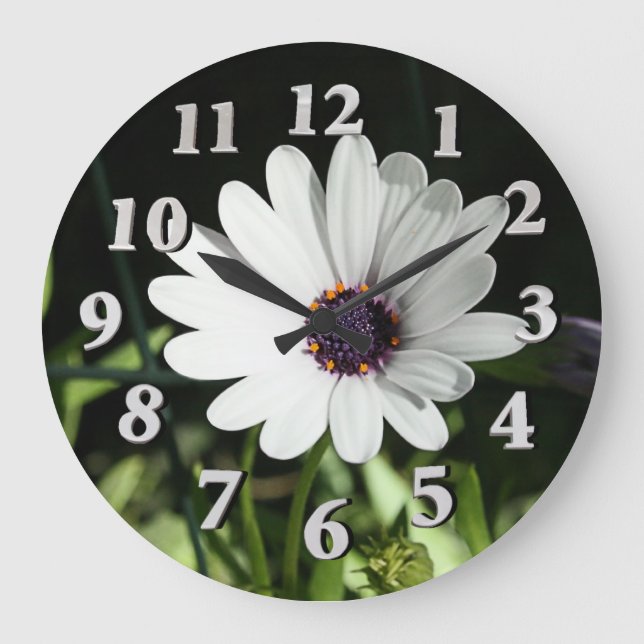 Grande Horloge Ronde Daisy africain (Recto)