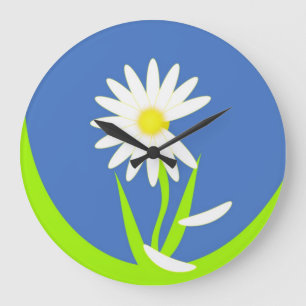 Grande Horloge Ronde Daisy Wall Clock