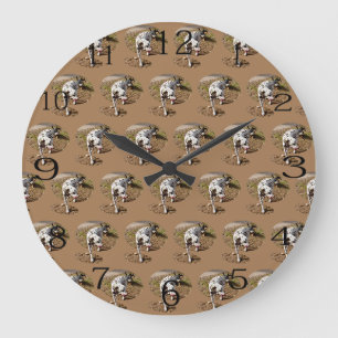 Grande Horloge Ronde Dalmatien Brown,