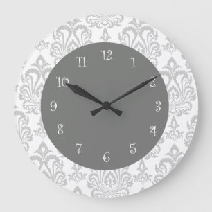 Grande Horloge Ronde Damask Wall Clocks