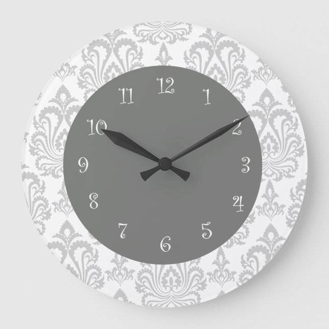 Grande Horloge Ronde Damask Wall Clocks (Recto)
