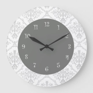 Grande Horloge Ronde Damask Wall Clocks