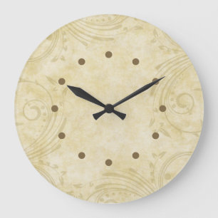 Grande Horloge Ronde Damask Wall Clocks