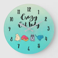 Dame du chat fou et 4 chats mignons