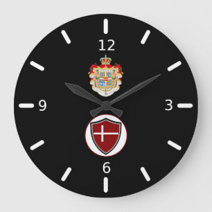 Grande Horloge Ronde Danish flag-coat large clock