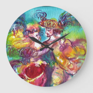 Grande Horloge Ronde DANSE CARNIVALE Vénétie Masquerade Ball