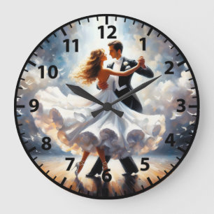 Grande Horloge Ronde Danse de salon Couple de danse swing