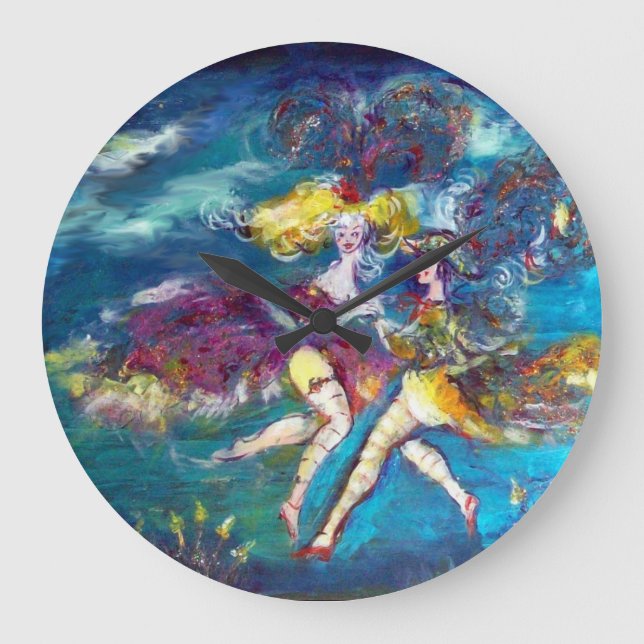 GRANDE HORLOGE RONDE DANSE MASQUÉRADE ET MUSIQUE EN NUIT (Recto)