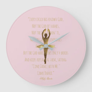 Grande Horloge Ronde Danseur classique inspiré de citation de danse de