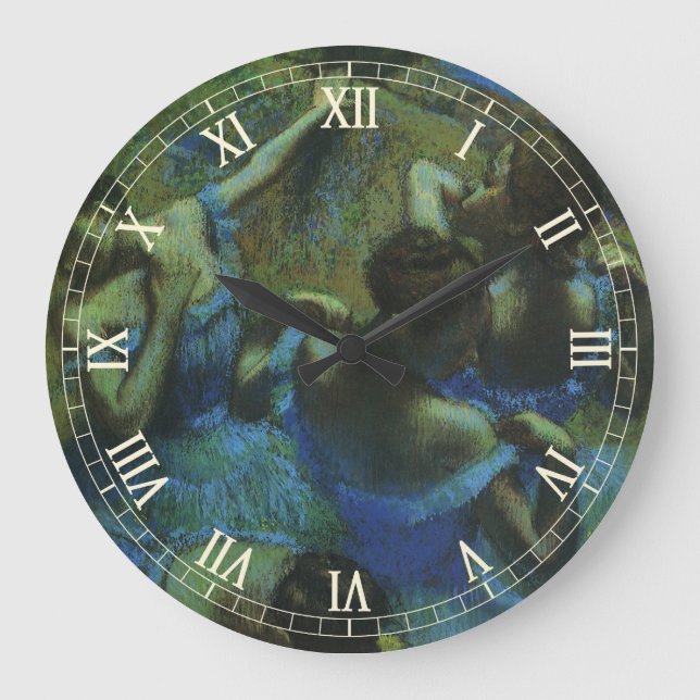 Grande Horloge Ronde Danseurs bleus par Edgar Degas, Impressionnisme Vi (Recto)
