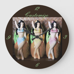 Grande Horloge Ronde Danseuses hawaïennes Hula Thunder_Cove