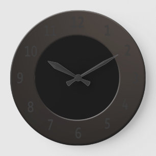 Grande Horloge Ronde De Minimalistic de cool noir tout