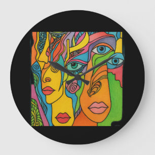 Grande Horloge Ronde De nombreux visages