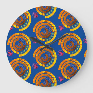 Grande Horloge Ronde de très beaux tigres