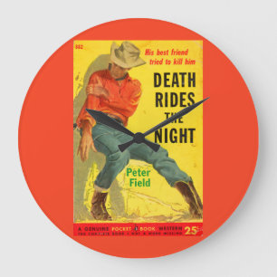 Grande Horloge Ronde Death Rides La nuit couverture du livre de l'ouest