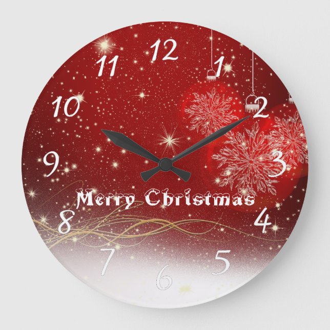 Grande Horloge Ronde Décorations de Noël (Recto)