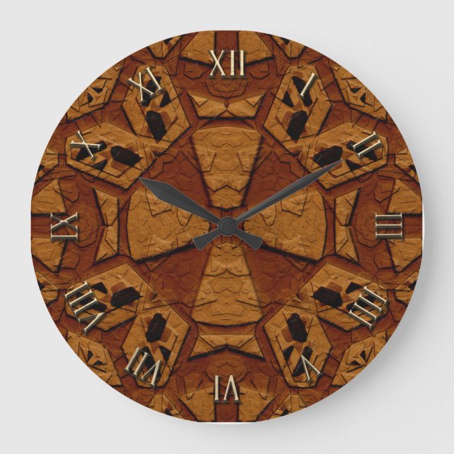 Grande Horloge Ronde Découpages en pierre antiques (Recto)