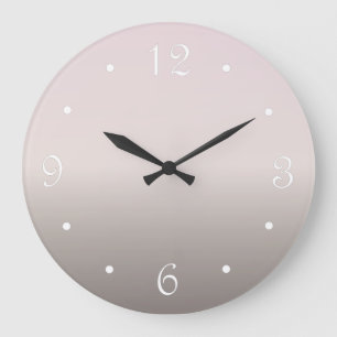Grande Horloge Ronde Dégradé rose poussiéreux