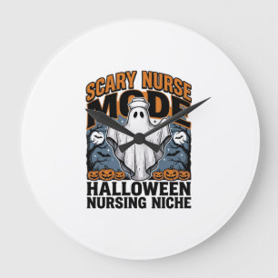 Grande Horloge Ronde Déguisement de nurse effrayant Halloween Ghost Nur