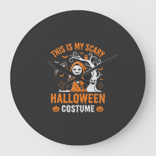 Grande Horloge Ronde Déguisement drôle Halloween Faucheur Cimetière Des