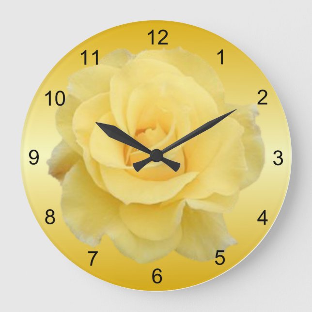Grande Horloge Ronde Delicate Rose Wall Clock (Recto)
