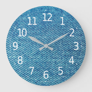Grande Horloge Ronde Denim textile texture simple jeans