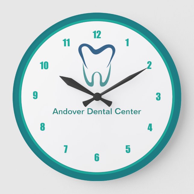 Grande Horloge Ronde Dentist Office Custom Waiting Room Clocks (Recto)