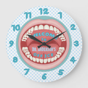 Grande Horloge Ronde Dentiste Office Nouveauté Dents personnalisés De