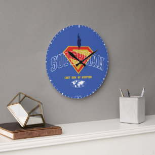 Grande Horloge Ronde Dernier fils de Krypton Emblem