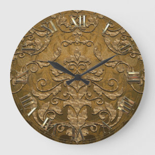 Grande Horloge Ronde Derougge damask