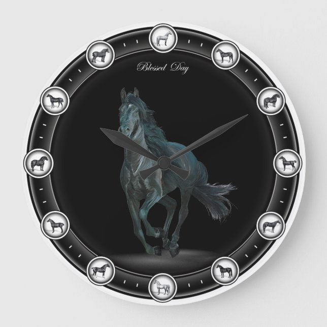 Grande Horloge Ronde Des clocks de Black Horse. (Recto)